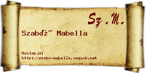 Szabó Mabella névjegykártya